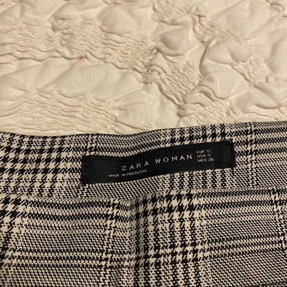 Zara gray plaid check ruffle mini skirt - Picture 7 of 8